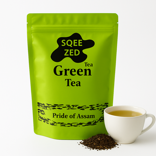 SQEEZED GREEN TEA LEAF